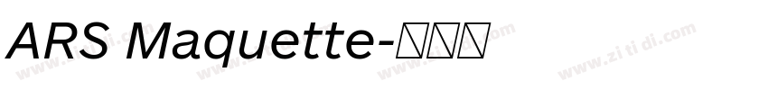 ARS Maquette字体转换